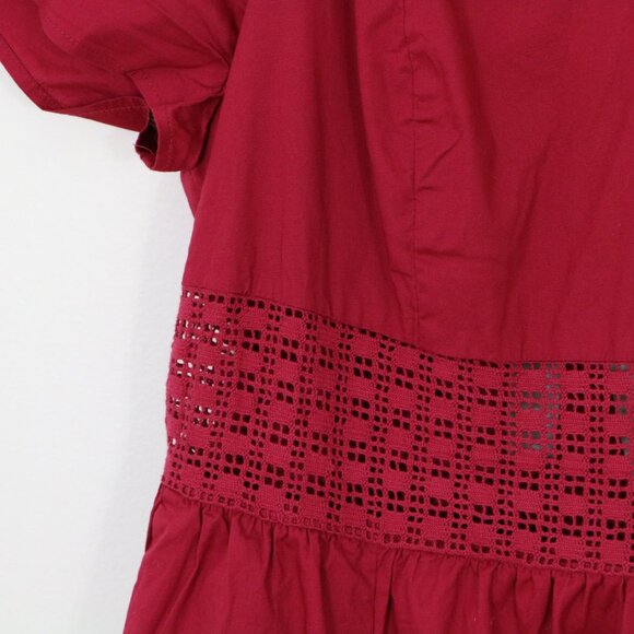 Torrid Mid Poplin Sheerwaist Dress Cherries Jubilee NWT - Picture 9 of 14